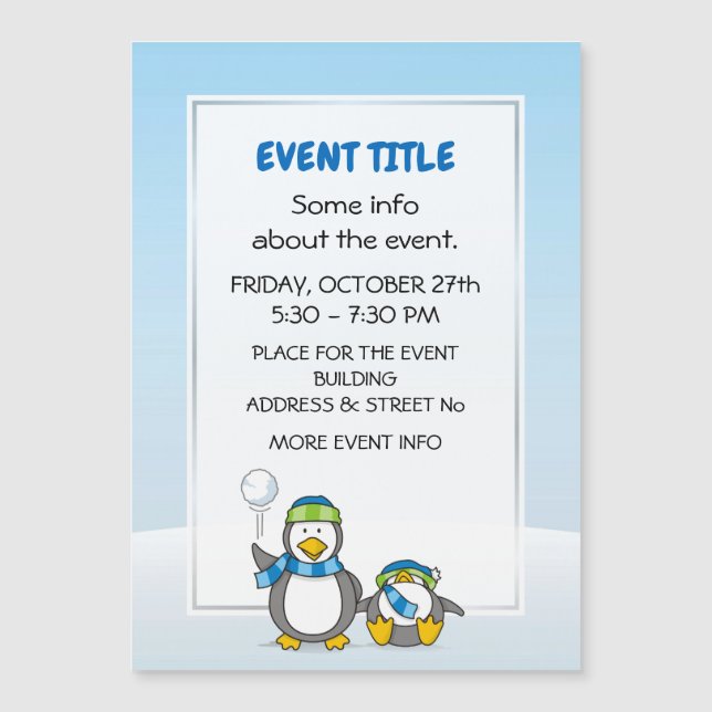 Pingüinos de Snowballing (Anverso)