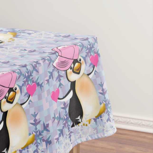 Pingüinos El día de San Valentín de manteles (In Situ)