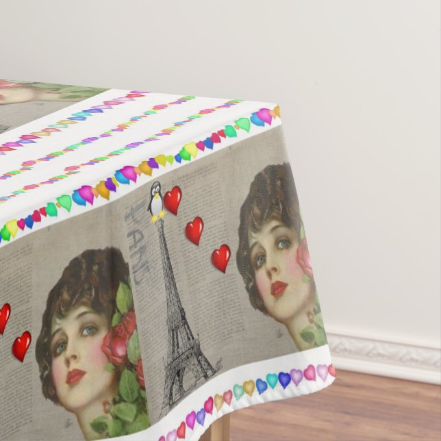 Pingüinos El día de San Valentín de manteles (In Situ)