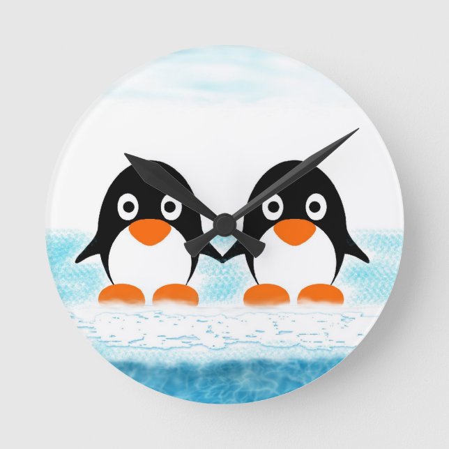 Pingüinos En El Reloj De Iceburg (Anverso)