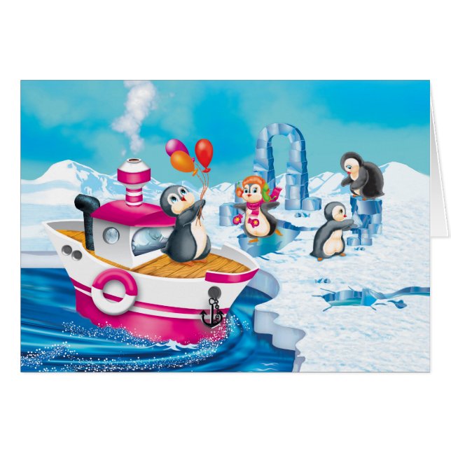 pingüinos en la Antártida (Anverso (Horizontal))