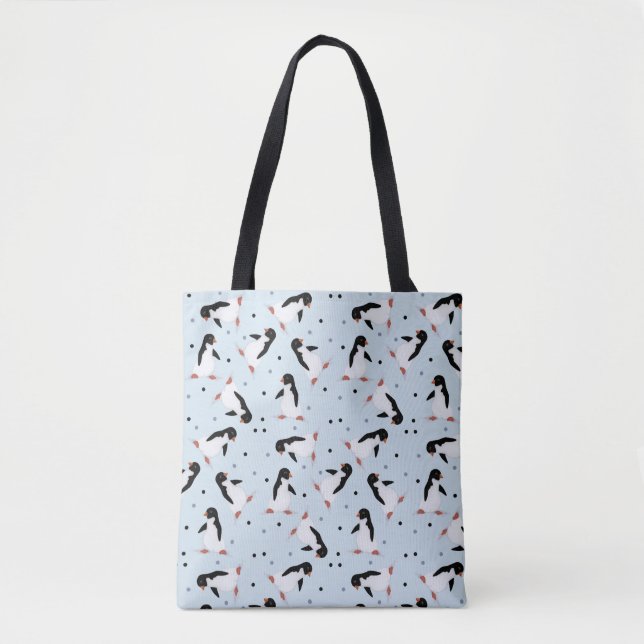 Pingüinos Por Toda La Bolsa De Tosta De Impresión (Anverso)