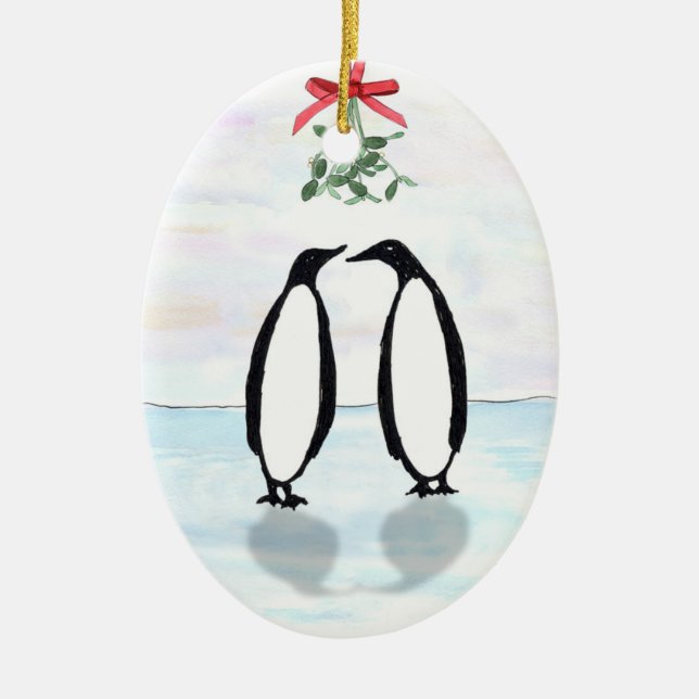 Pingüinos y ornamento del día de fiesta del (Frente)