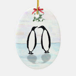 Pingüinos y ornamento del día de fiesta del