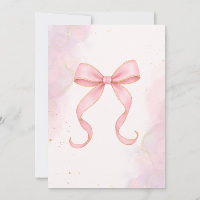 Pink and Gold Baby Shower Invitation (Reverso)