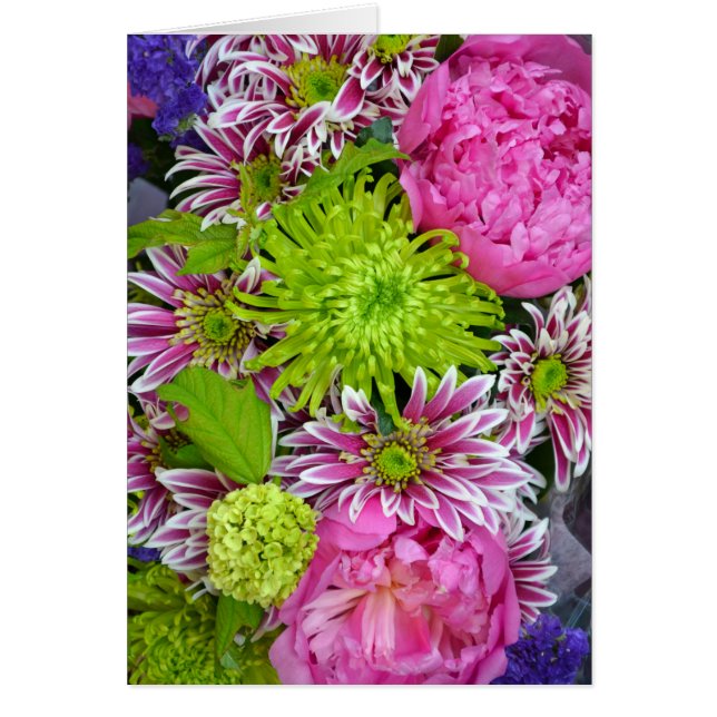Pink and green floral bouquet (Frente)