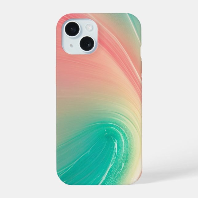 Pink and Mint Green Abstract Pattern Phone Case (Reverso )