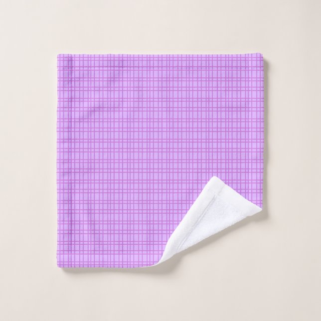 Pink and purple flower checkered pattern (Toallita)