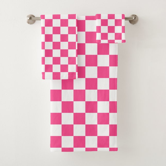 Pink and White Checkered Print (In situ)