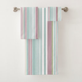 Pink, Aqua, mint, spring rain and mauve stripes