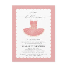 Pink BalleriTutu Baby Girl Invitación a Baby Showe