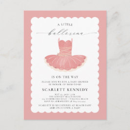 Pink BalleriTutu Baby Girl Invitación a Baby Showe