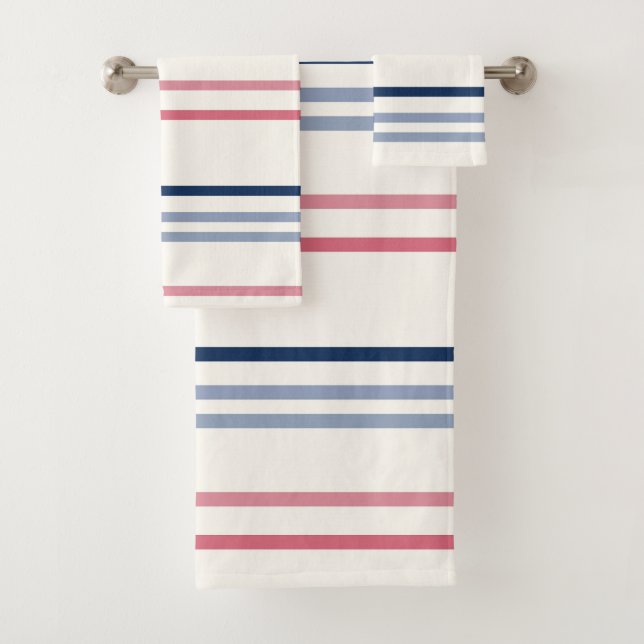 Pink blue and white stripes (In situ)