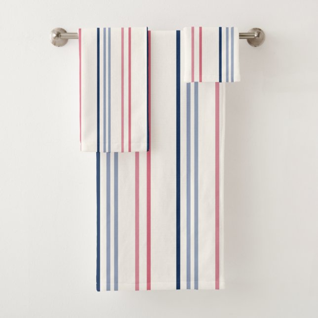 Pink blue and white stripes (In situ)