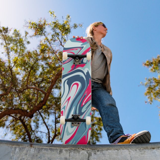 Pink  blue Skateboard (Exterior 1)