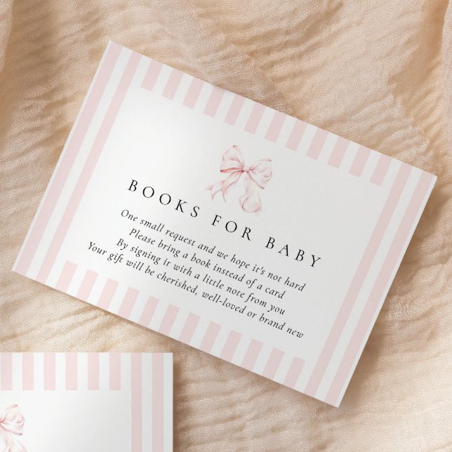 Pink Bow Baby Shower Books para la Tarjeta de Gabi (Subido por el creador)