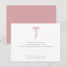 PINK Bow, de la guardería de, tarjeta de texto