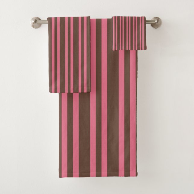 Pink Brown Stripes Seamless Pattern (In situ)