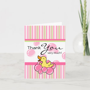 Pink Bubble Ducky Gracias Notas