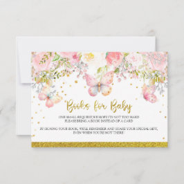 Pink butfly Books for Baby card