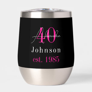 Pink caliente negro personalizado de 40 años