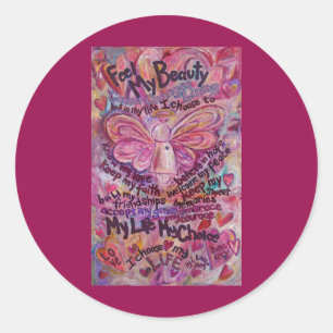 Pink Cancer Angel Poem Personalizados Pegatinas Ar