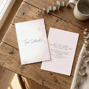 Pink Cherry Blossom La Tarjeta De Gabinete De Deta