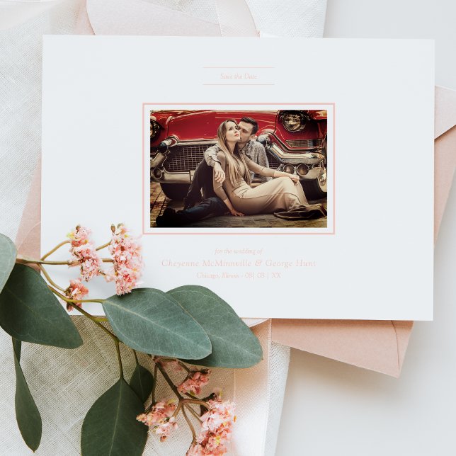 Pink Chic Sophisticated Minimalist Photo Wedding (Subido por el creador)