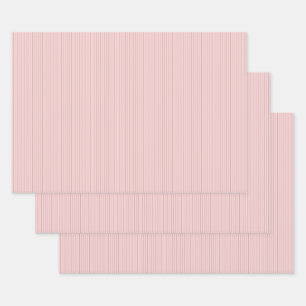 Pink con juego de papel de envolvimiento de pinstr