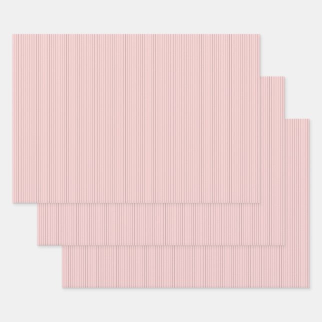 Pink con juego de papel de envolvimiento de pinstr (Set)
