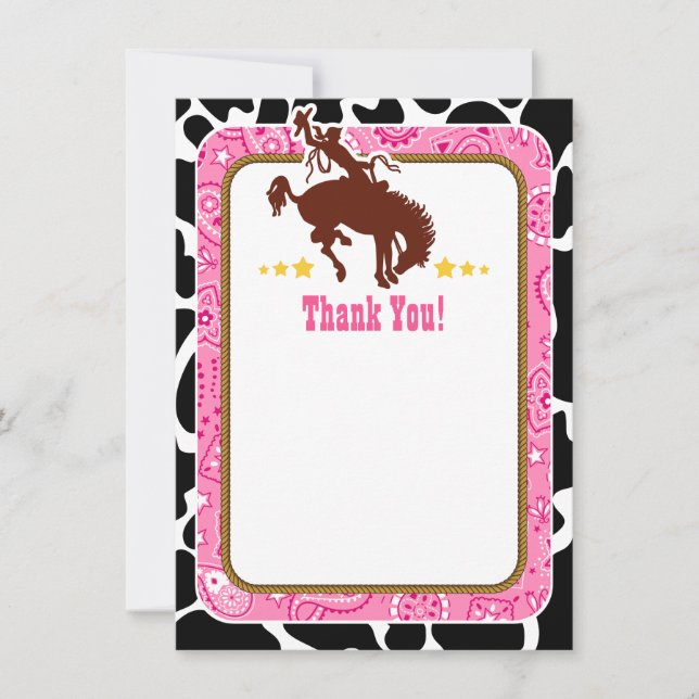 Pink Cowboy Notas de agradecimiento (Anverso)