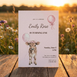 Pink Cowgirl Birthday Invitation | Farm Theme