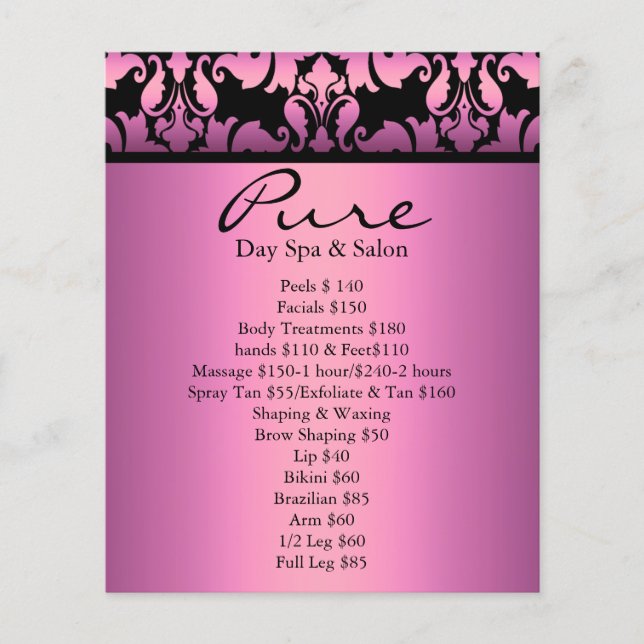 Pink Damask Flyer (Frente)