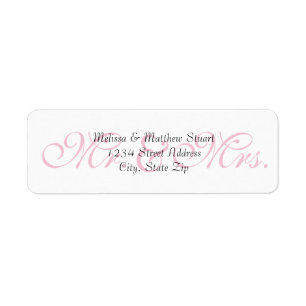 Pink de fondo - Etiquetas de direcciones de retorn