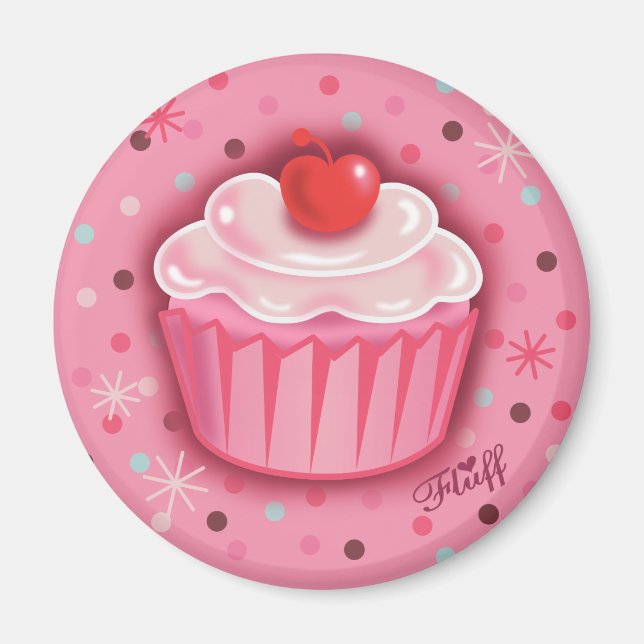 Pink del imán FluffCakes (Frente)