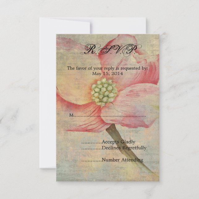 Pink Dogwood RSVP (Anverso)
