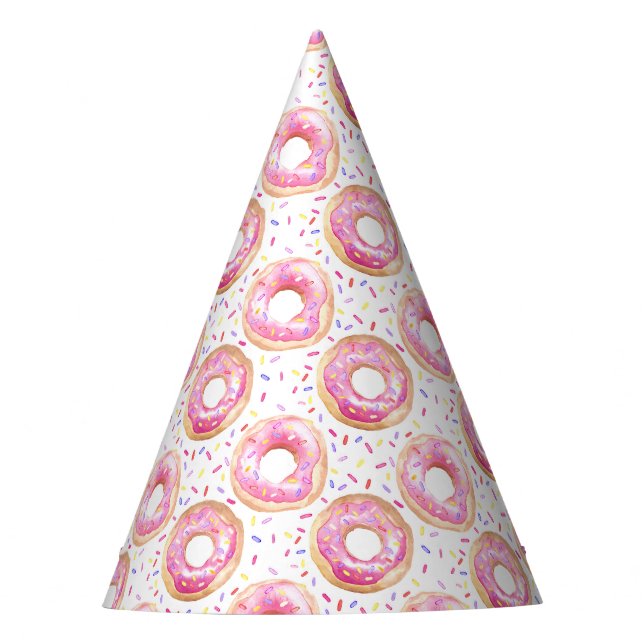 Pink Donut Sprinkle Primer Gorra Fiesta de cumplea (Anverso)