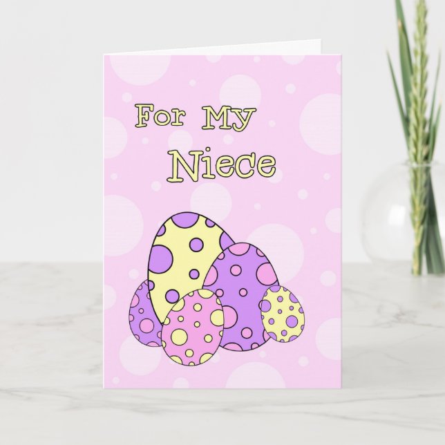 Pink Eggs de Pascua Feliz Tarjeta de Novedades de  (Anverso)