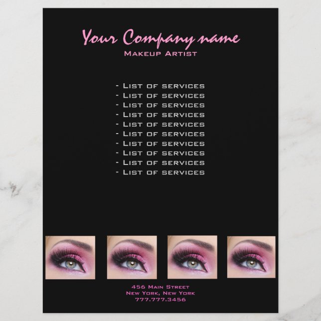 Pink Eyeshadow larga azota el volante de un artist (Frente)