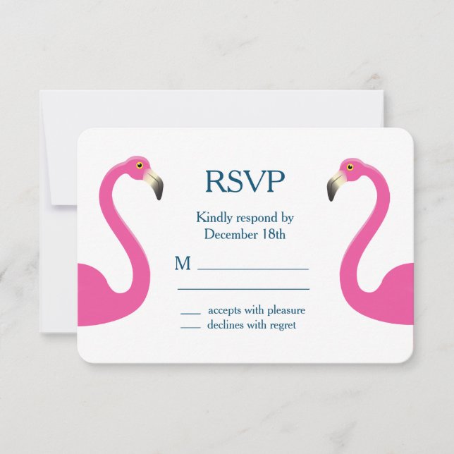 Pink Flamingo RSVP (Anverso)