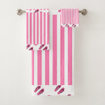 Pink Flip Flops Kids White