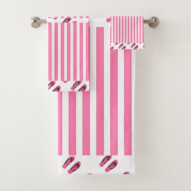 Pink Flip Flops Kids White (In situ)