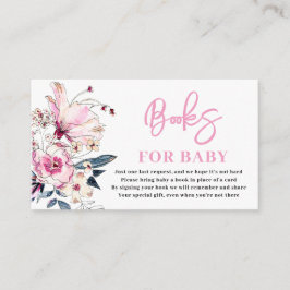 Pink Floral Books para la tarjeta Baby Shower