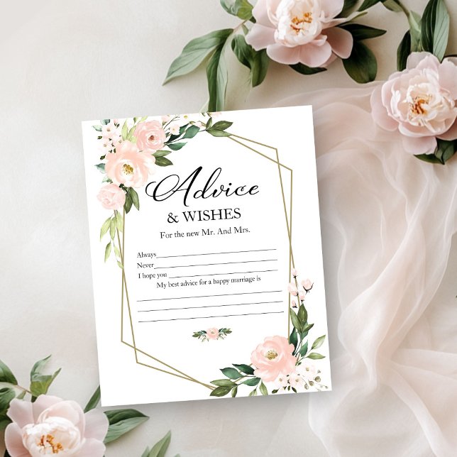 Pink Floral Bridal Ducha Consejo y Tarjetas de Des (Subido por el creador)