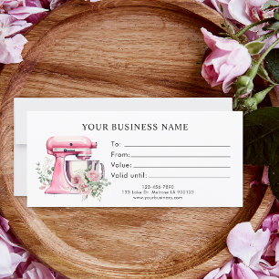 Pink Floral Stand Mixer Certificado de regalo de p