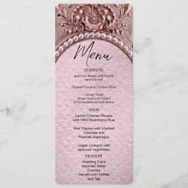 Pink Flower Floral Menu