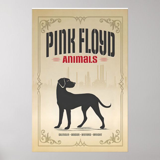 Pink Floyd, Perro, Diseño de impresión original (O (Frente)