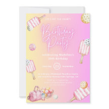 Pink Fun Pickleball Invitación a la fiesta de cump