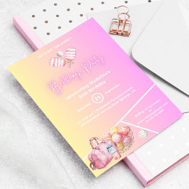 Pink Fun Pickleball Invitación a la fiesta de cump