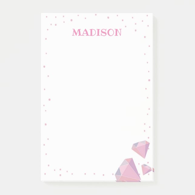 Pink Gemstone Post Nota (Anverso)